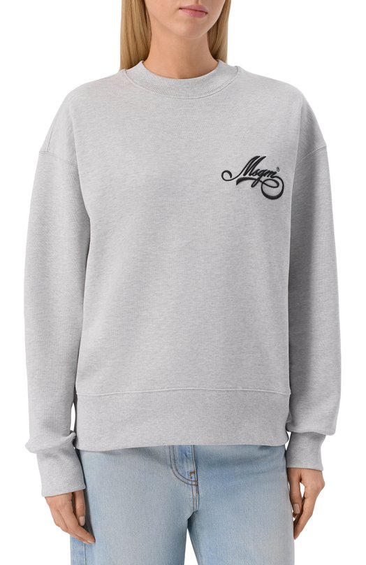 Хлопковый свитшот MSGM 3941MDM80/257793 Серый  3941MDM80/257793 Фото 3