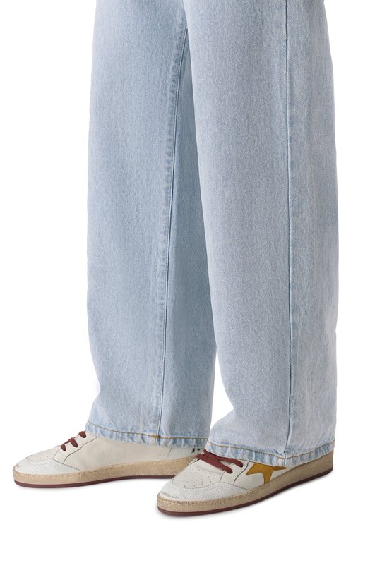 Кожаные кеды Ball Star  Golden Goose Deluxe Brand GMF00117.F007352 Белый  GMF00117.F007352 Фото 3