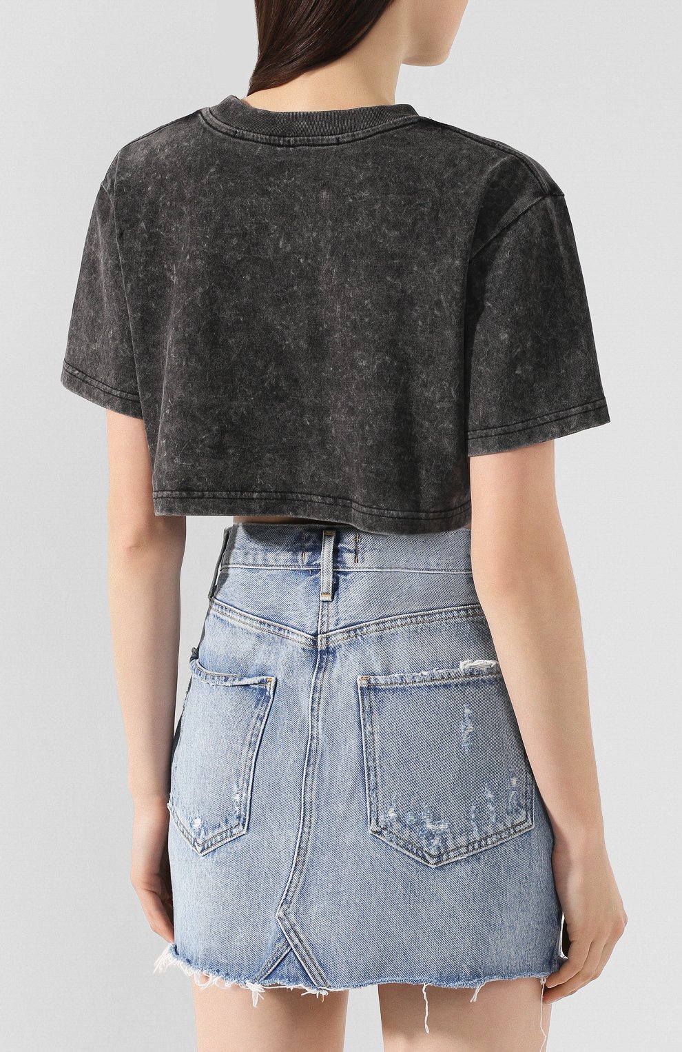 Хлопковая футболка ALEXANDER WANG темно-серого цвета по цене 18700 руб., арт. 1CC1201321, фото 4 Хлопковая футболка ALEXANDER WANG, арт. 1CC1201321, фото 4