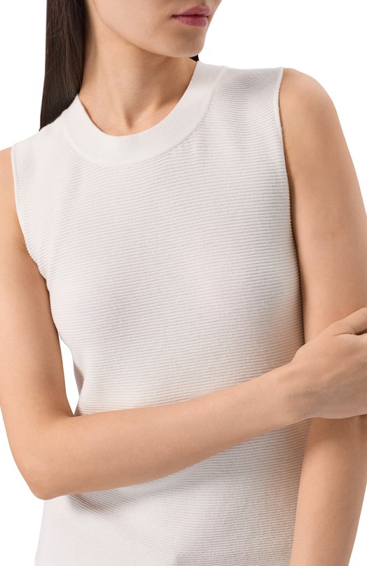 Топ из вискозы Giorgio Armani 8NAH30/AM05Z Белый  8NAH30/AM05Z Фото 5