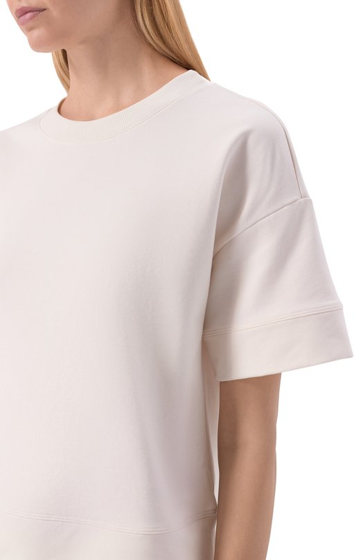 Хлопковая футболка Hanro 078896 Кремовый  078896 Фото 5