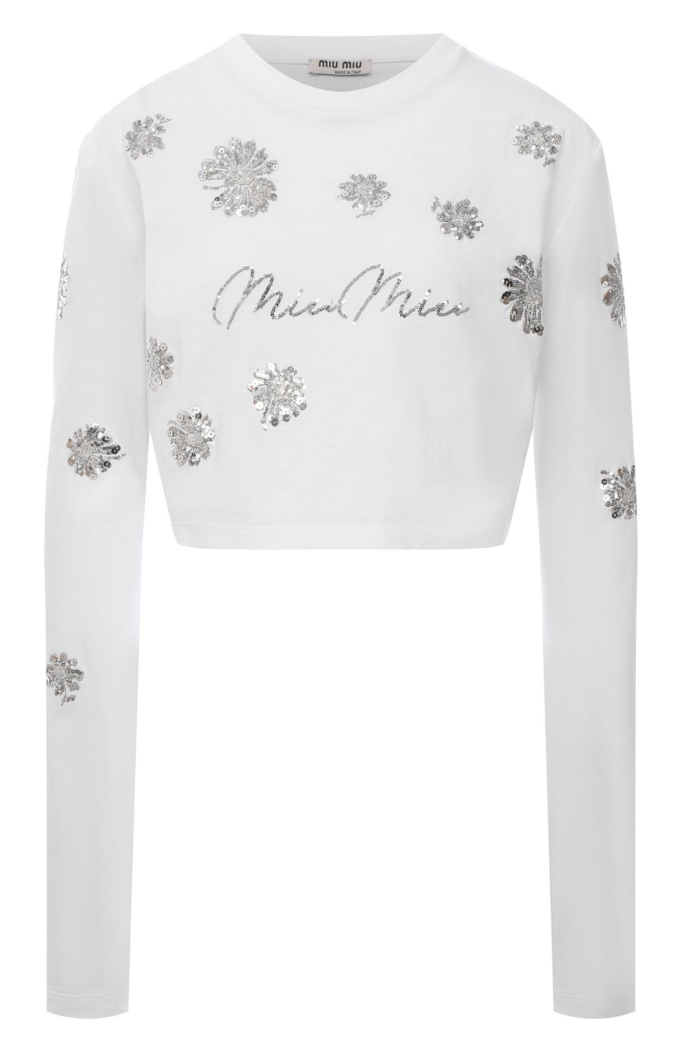 Хлопковый пуловер MIU MIU, арт. MJL807-10C3-F0009, фото 1