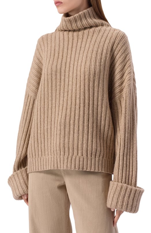 Кашемировый свитер Brunello Cucinelli M52532724 Бежевый  M52532724 Фото 3