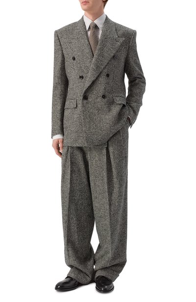 Шерстяные брюки DOLCE & GABBANA темно-серого цвета по цене 175500 руб., арт. GP168T/FMZAT, фото 2 Шерстяные брюки DOLCE & GABBANA, арт. GP168T/FMZAT, фото 2