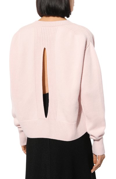 Кашемировый пуловер SASUPHI светло-розового цвета по цене 155000 руб., арт. W24607, фото 4 Кашемировый пуловер SASUPHI, арт. W24607, фото 4