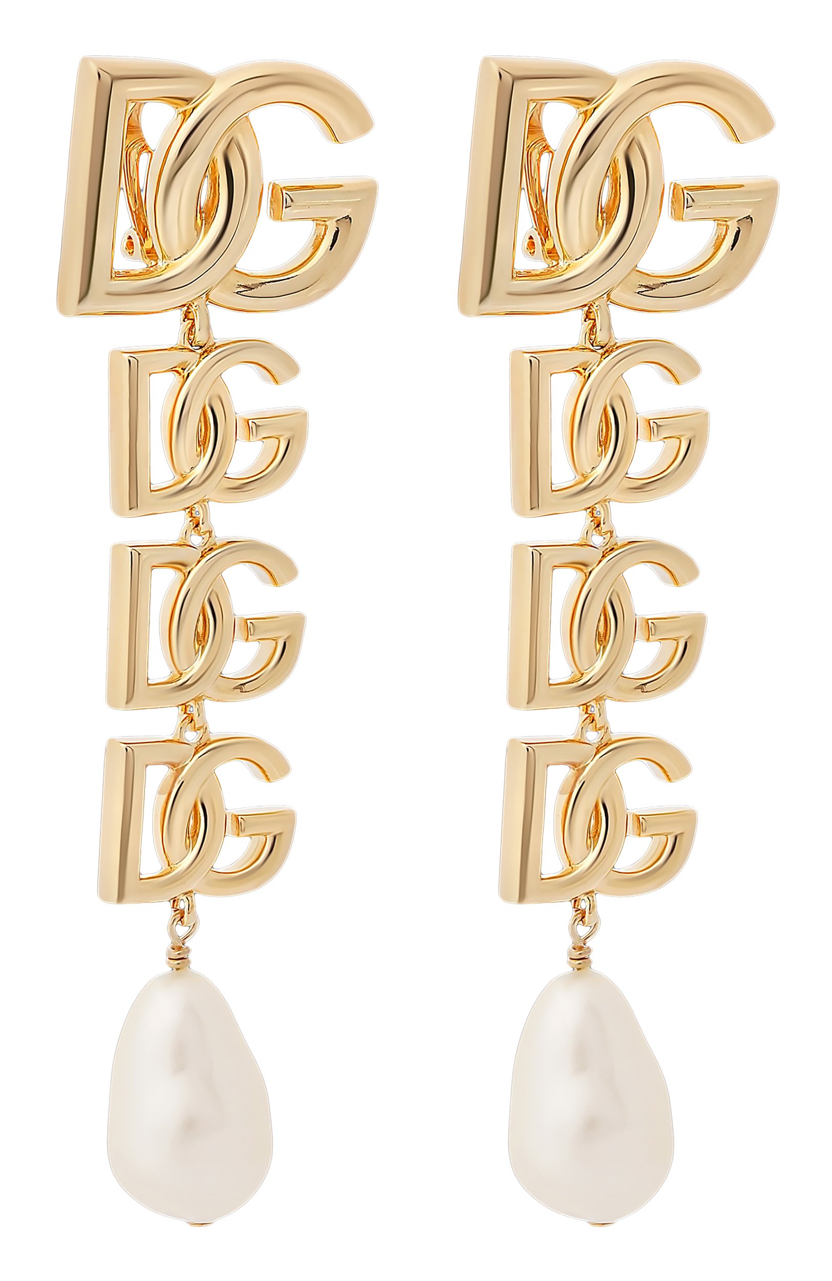 Клипсы DOLCE & GABBANA золотого цвета по цене 109500 руб., арт. WEN6P5/W1111, фото 3 Клипсы DOLCE & GABBANA, арт. WEN6P5/W1111, фото 3