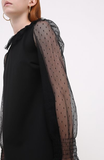 Платье REDVALENTINO черного цвета по цене 44600 руб., арт. UR3MJ04X/5C7, фото 3 Платье REDVALENTINO, арт. UR3MJ04X/5C7, фото 3