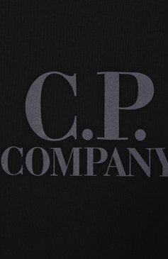 Детская хлопковая футболка C.P. COMPANY черного цвета, арт. CNM006/LAA17/4-8 | Фото 3 (Рукава: Короткие; Драгоценные камни: Проставлено; Материал сплава: Проставлено; Мальчики Кросс-КТ: Футболка-одежда; Материал внешний: Хлопок; Ростовка одежда: 4 года | 104 см, 6 лет | 116 см, 8 лет | 128 см)