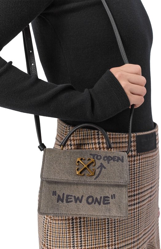 Сумка Jitney Quote baby Off-White 0WNP063F25DEN001 Серый  0WNP063F25DEN001 Фото 2