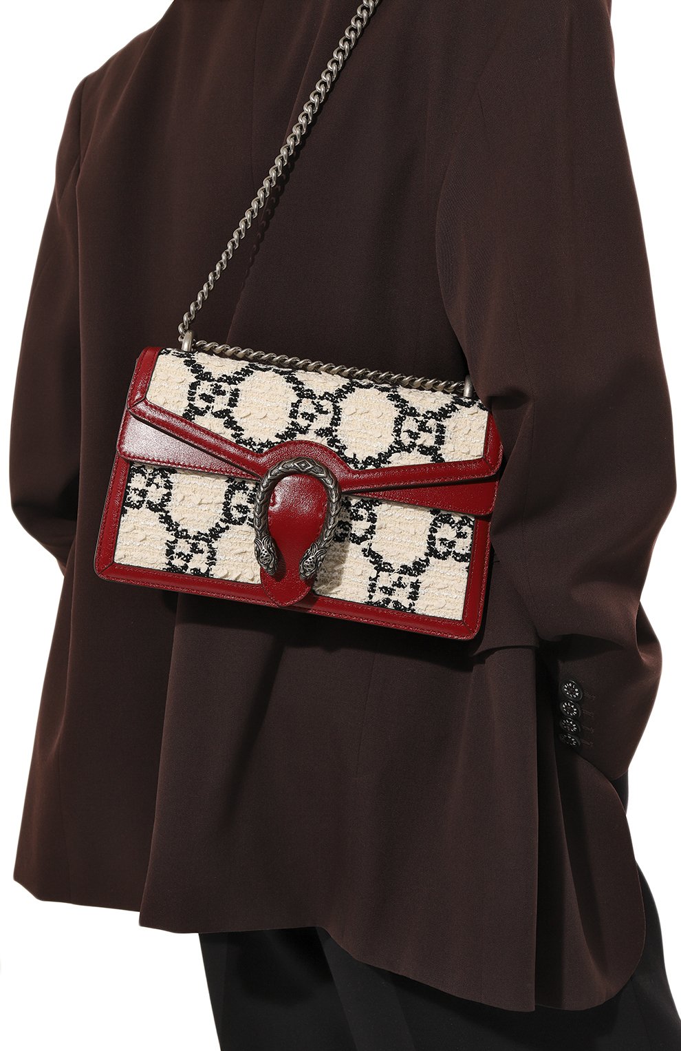 Сумка dionysus gg small GUCCI красного цвета по цене 285120 руб., арт. 400249 G32AN, фото 2 Сумка dionysus gg small GUCCI, арт. 400249 G32AN, фото 2