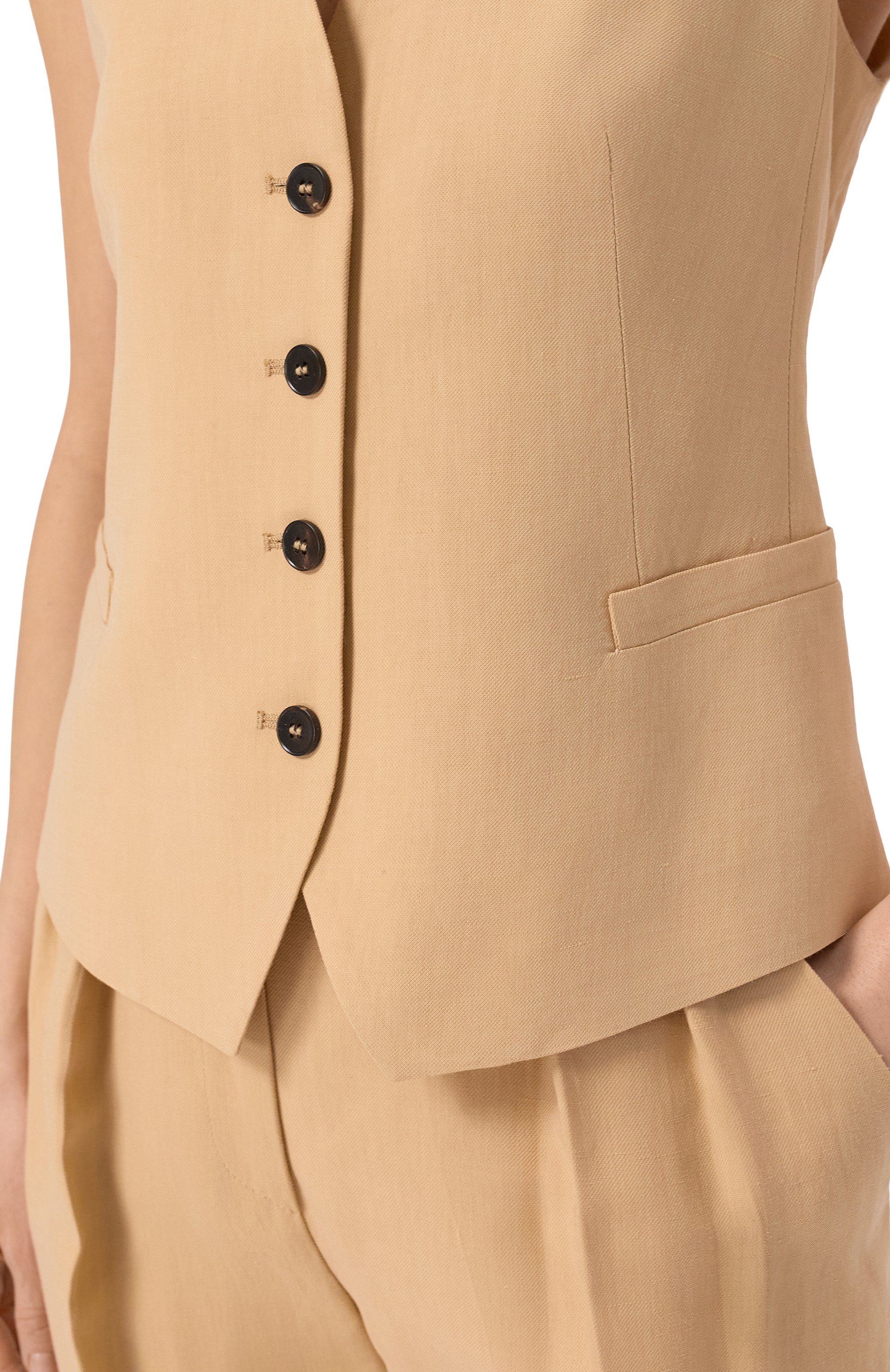 Жилет из вискозы и льна ANTONELLI FIRENZE, арт. M3036N/935, фото 5