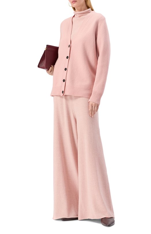Шерстяной кардиган Jil Sander J01HP0002/J14603 Розовый  J01HP0002/J14603 Фото 2