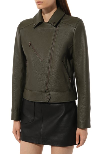 Кожаная куртка MASLOV хаки цвета по цене 187000 руб., арт. K09, фото 3 Кожаная куртка MASLOV, арт. K09, фото 3