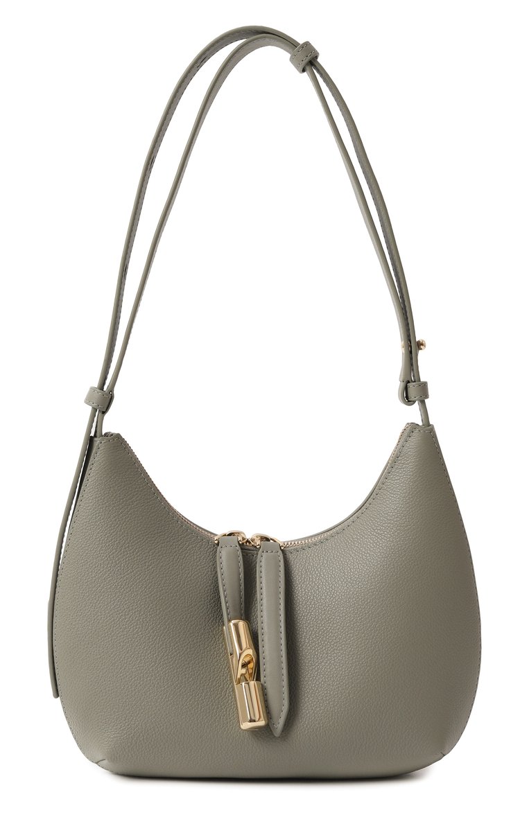 Женская сумка furla goccia small FURLA хаки цвета, арт. WB01500/BX3353 | Фото 6 (Материал: Натуральная кожа; Ремень/цепочка: На ремешке; Размер: small; Материал сплава: Проставлено; Драго�ценные камни: Проставлено)