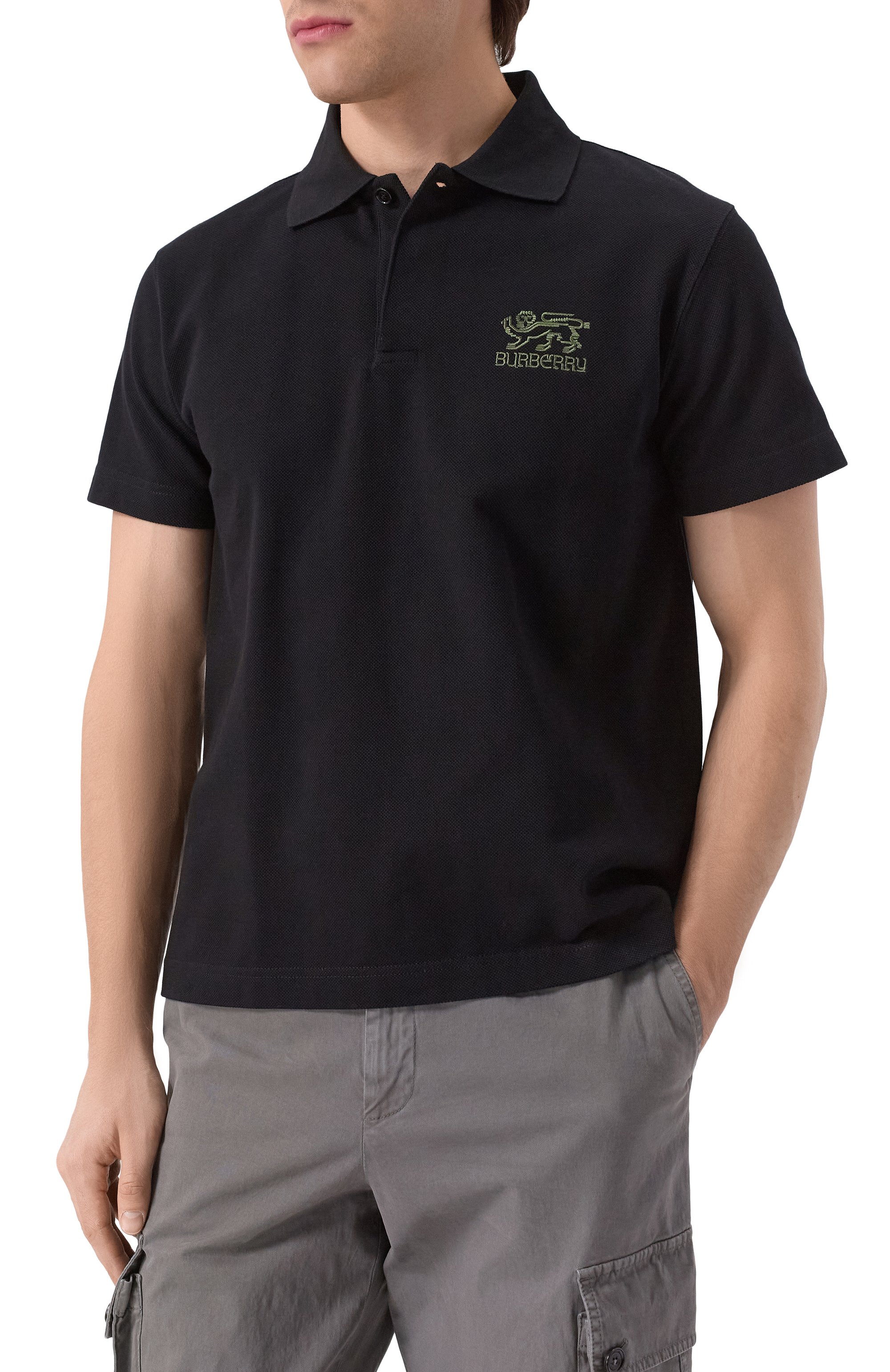 Хлопковое поло BURBERRY, арт. 8102292, фото 3