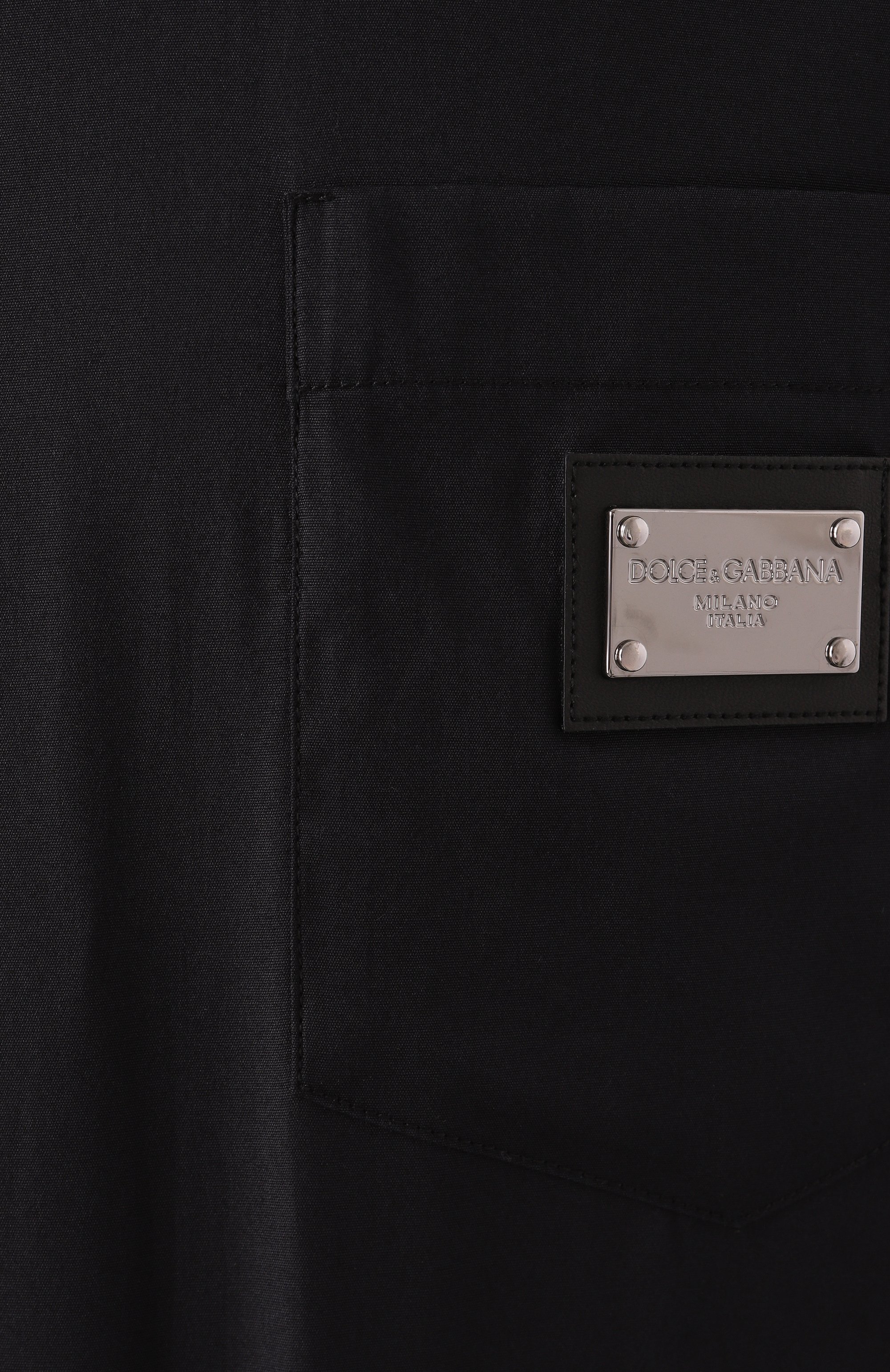 Хлопковая рубашка DOLCE & GABBANA черного цвета по цене 85850 руб., арт. G5JG4T/FU5U8, фото 6 Хлопковая рубашка DOLCE & GABBANA, арт. G5JG4T/FU5U8, фото 6