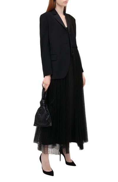 Жакет из вискозы и шерсти REDVALENTINO черного цвета по цене 114000 руб., арт. WR0CED25/65U, фото 2 Жакет из вискозы и шерсти REDVALENTINO, арт. WR0CED25/65U, фото 2