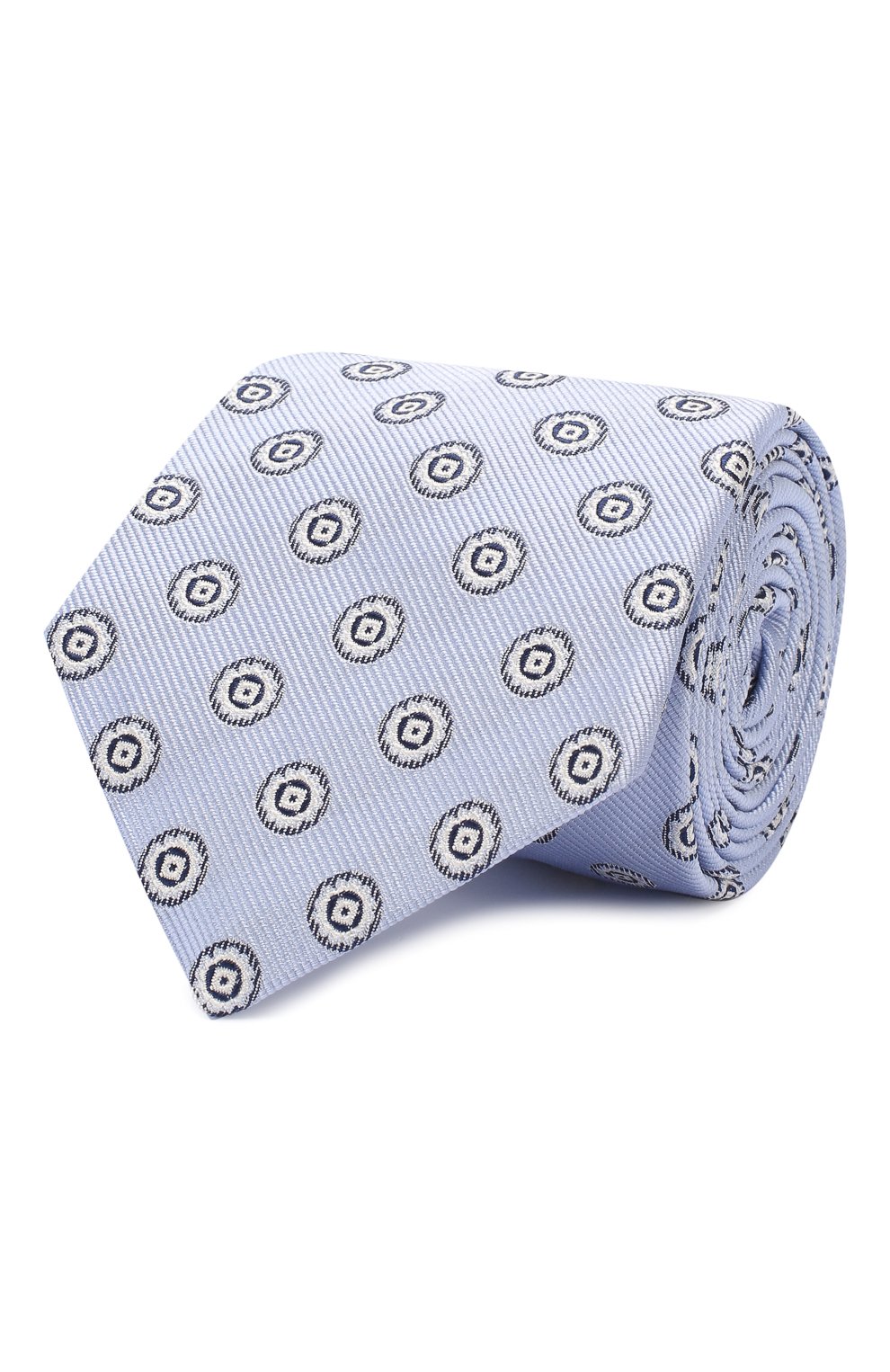 Шелковый галстук LUIGI BORRELLI голубого цвета по цене 18900 руб., арт. LC80-B/TT9079, фото 1 Шелковый галстук LUIGI BORRELLI, арт. LC80-B/TT9079, фото 1