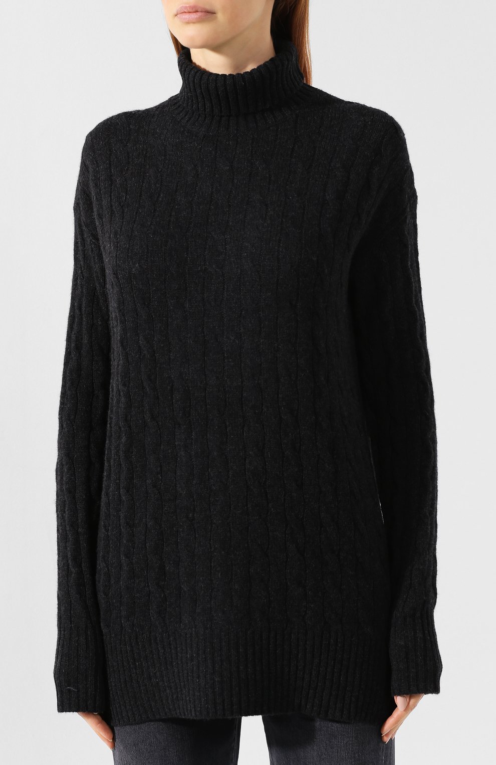 Свитер из смеси шерсти и кашемира POLO RALPH LAUREN серого цвета по цене 16150 руб., арт. 211763841, фото 3 Свитер из смеси шерсти и кашемира POLO RALPH LAUREN, арт. 211763841, фото 3