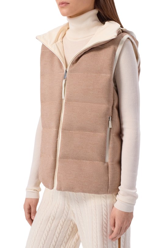 Пуховый жилет Freeage WW25.VS012.2003.102 Бежевый  WW25.VS012.2003.102 Фото 3