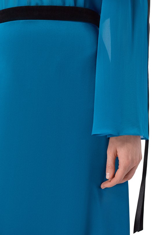 Шелковая юбка Valentino 8B3RAEN6/8M6 Синий  8B3RAEN6/8M6 Фото 5