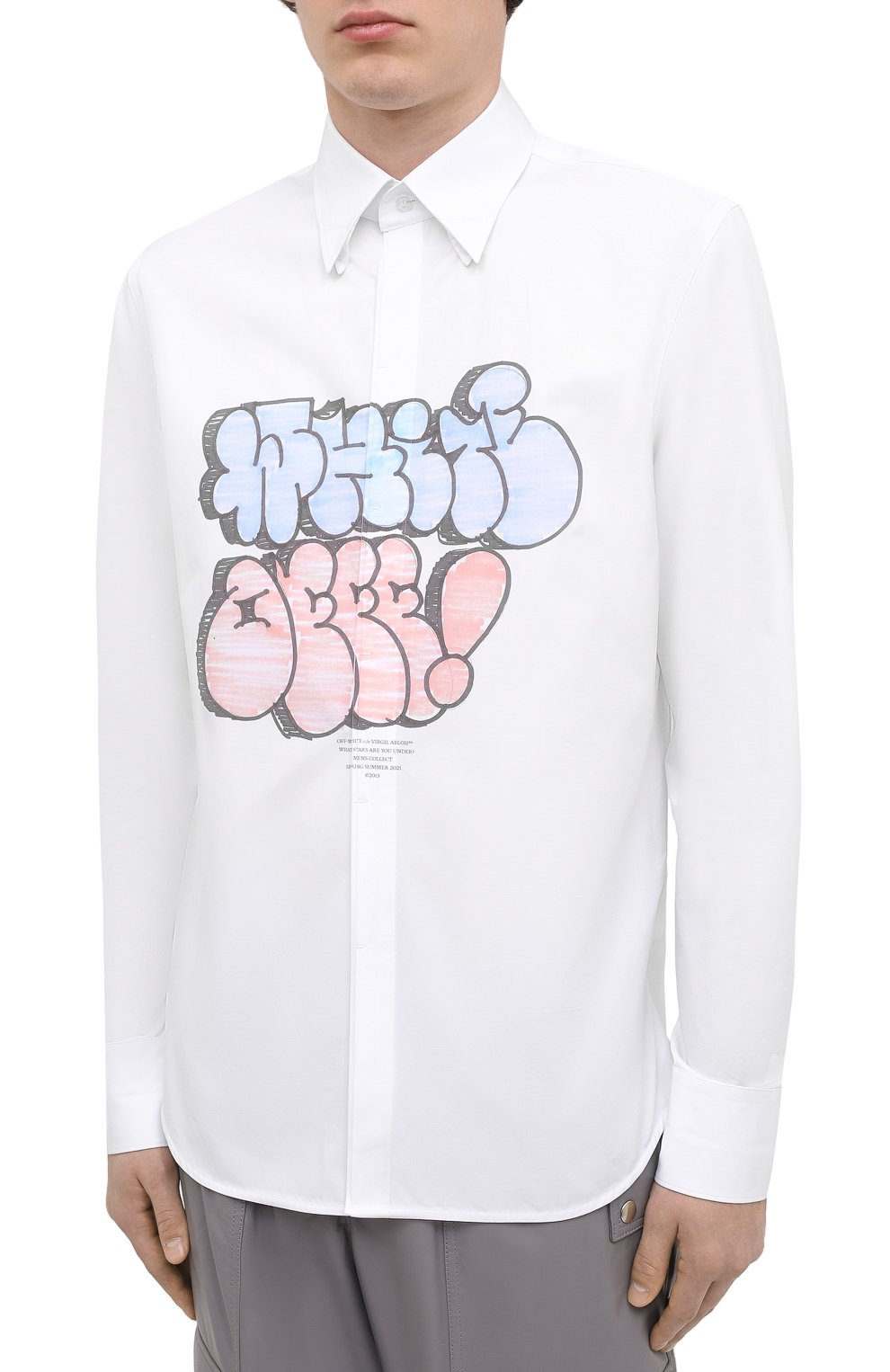 Хлопковая рубашка OFF-WHITE, арт. 0MGA152R21FAB002, фото 3