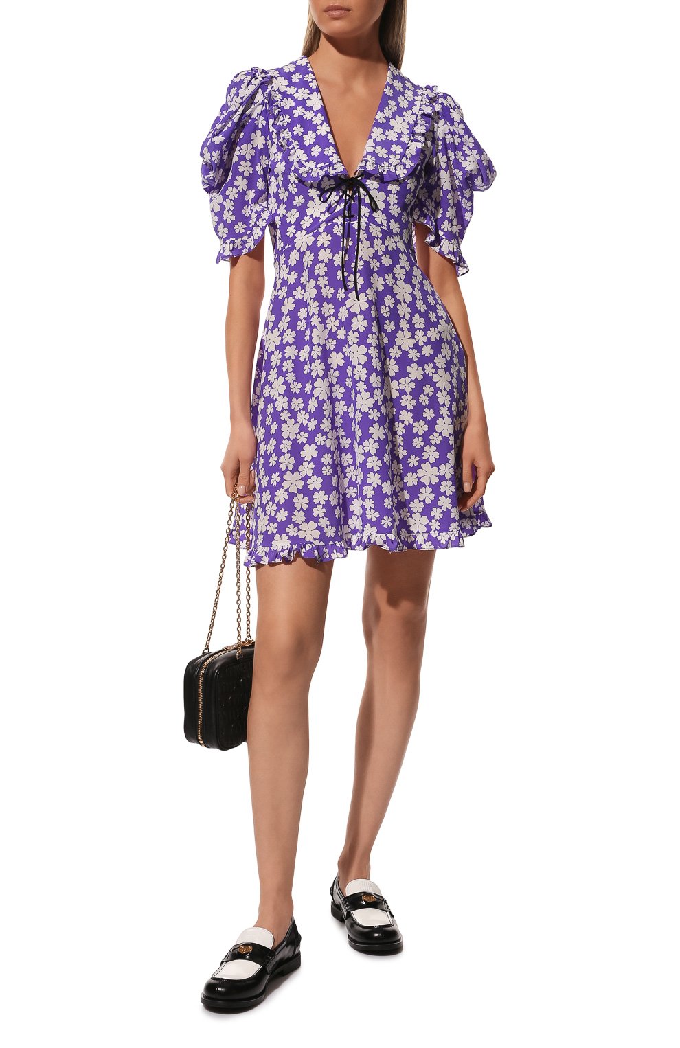 Шелковое платье MIU MIU фиолетового цвета по цене 225000 руб., арт. MF4527-10MA-F02U0, фото 2 Шелковое платье MIU MIU, арт. MF4527-10MA-F02U0, фото 2