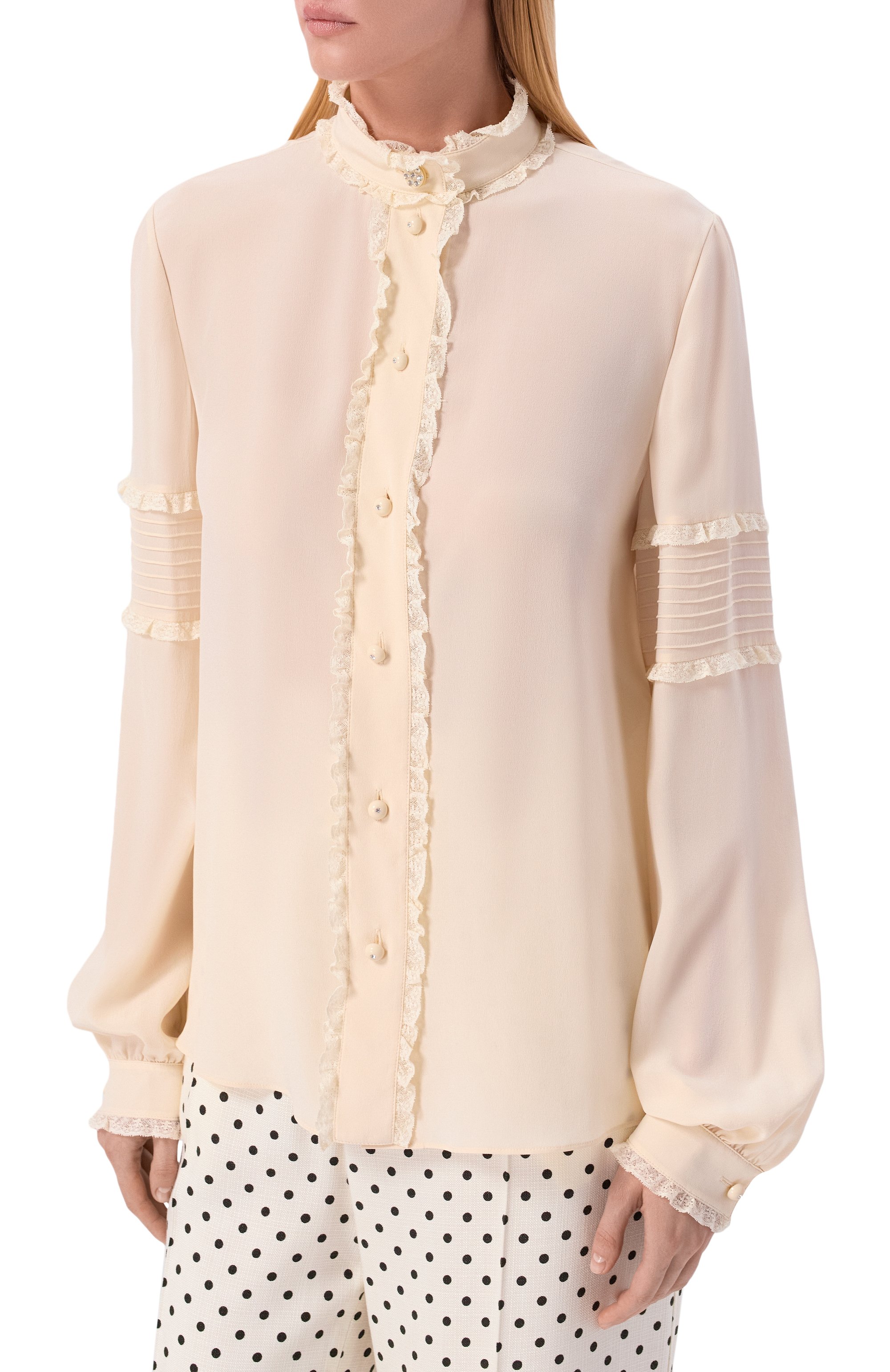 Шелковая блузка VALENTINO, арт. 8B3AB890/21B, фото 3