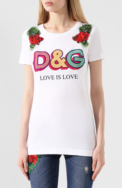 Хлопковая футболка DOLCE & GABBANA, арт. F8H32Z/G7SAY, фото 3