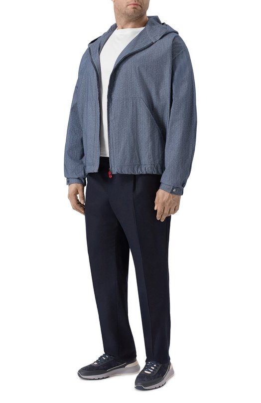 Хлопковая рубашка Kiton UMC015H0908604 Голубой  UMC015H0908604 Фото 2