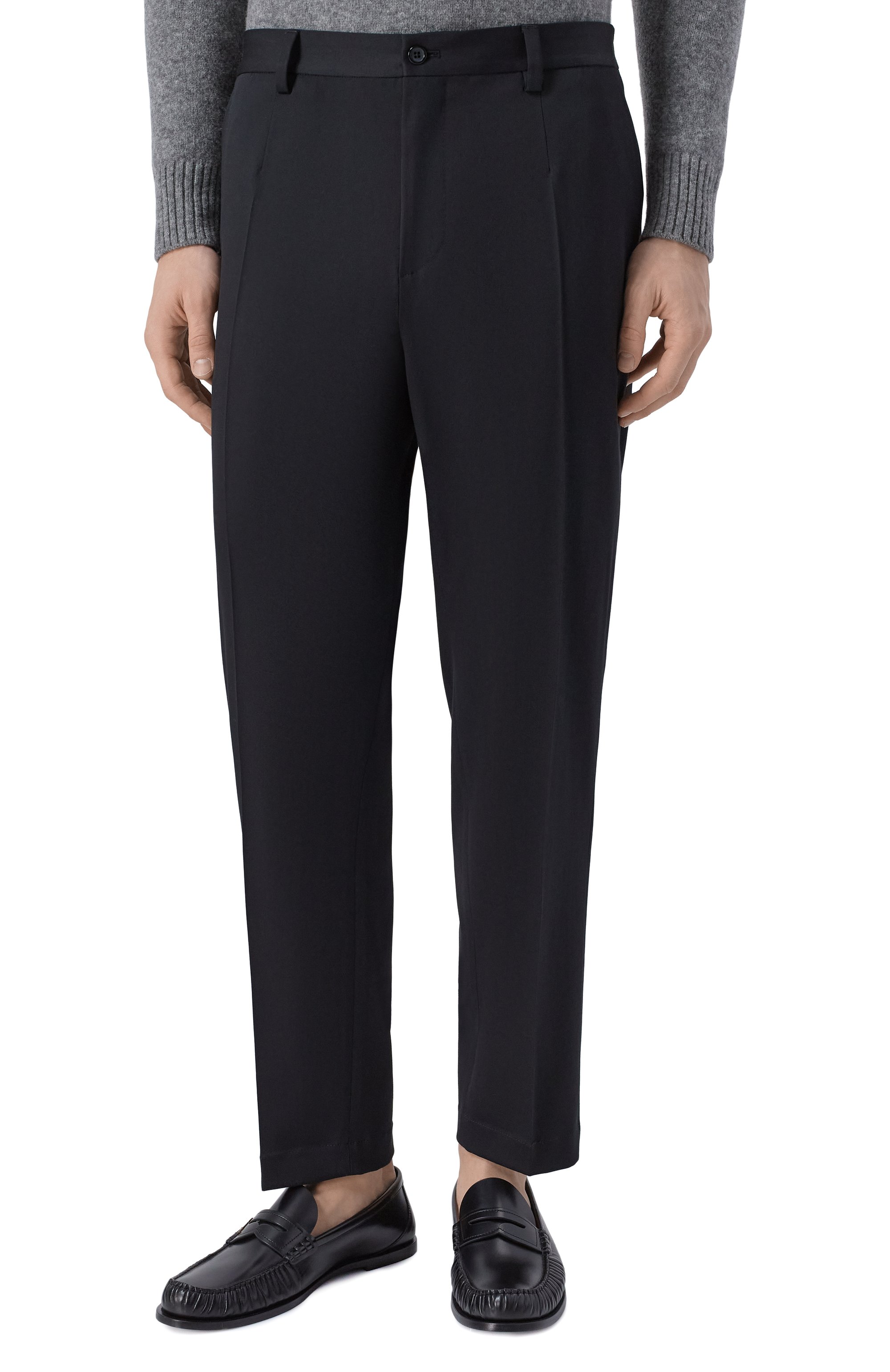 Шерстяные брюки DOLCE & GABBANA черного цвета по цене 89950 руб., арт. GW13ET/FUBGZ, фото 3 Шерстяные брюки DOLCE & GABBANA, арт. GW13ET/FUBGZ, фото 3