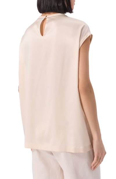 Атласный топ BRUNELLO CUCINELLI, арт. M0C59EH500, фото 4