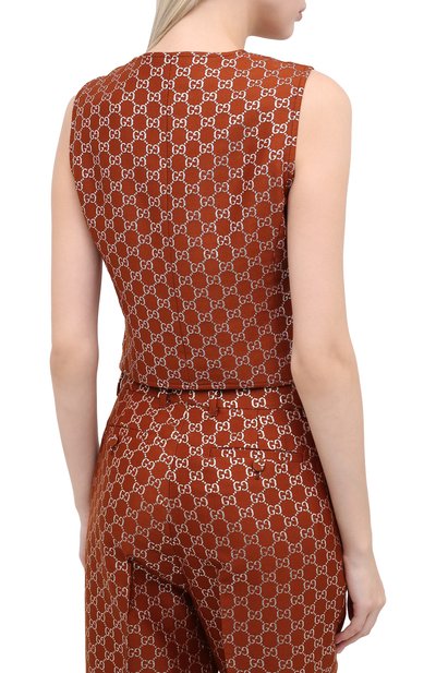 Жилет из шерсти и шелка GUCCI, арт. 619326/ZAD7L, фото 4