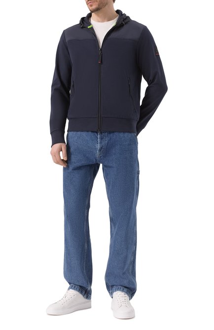 Мужской толстовка BOGNER FIRE+ICE темно-синего цвета, арт. 84438576 | Фото 2 (Драгоценные камни: Проставлено; Рукава: Длинные; Материал внешний: Синтетический материал, Хлопок; Длина (для топов): Стандартные; Материал сплава: Проставлено)