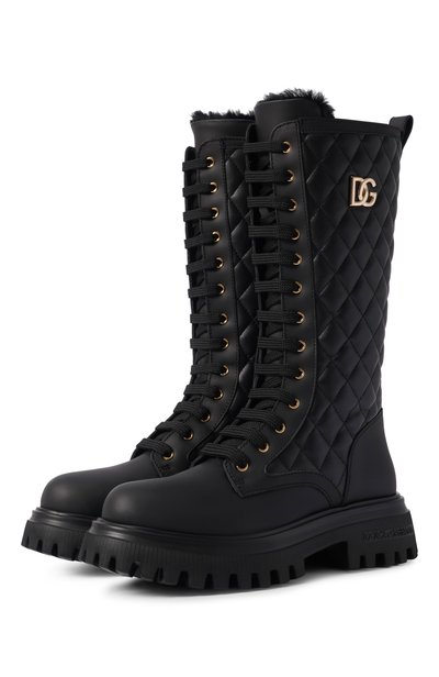 Кожаные ботинки DOLCE & GABBANA, арт. D11430/A0773_001