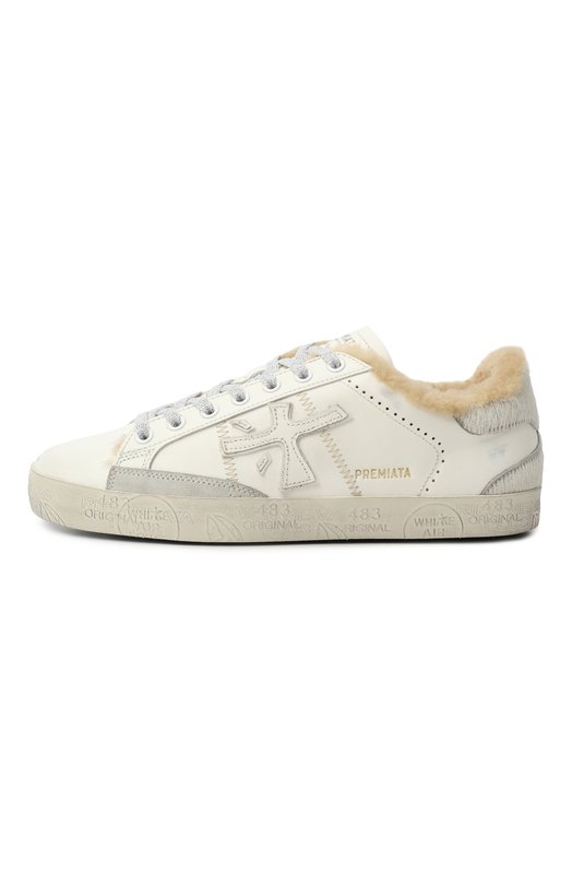 Кожаные кеды Steven-D Premiata STEVEND/VAR 7608M Белый  STEVEND/VAR 7608M Фото 4