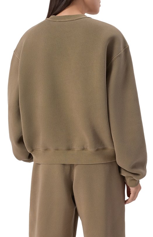 Хлопковый свитшот alexanderwang.t 4CC3241518 Бежевый  4CC3241518 Фото 4