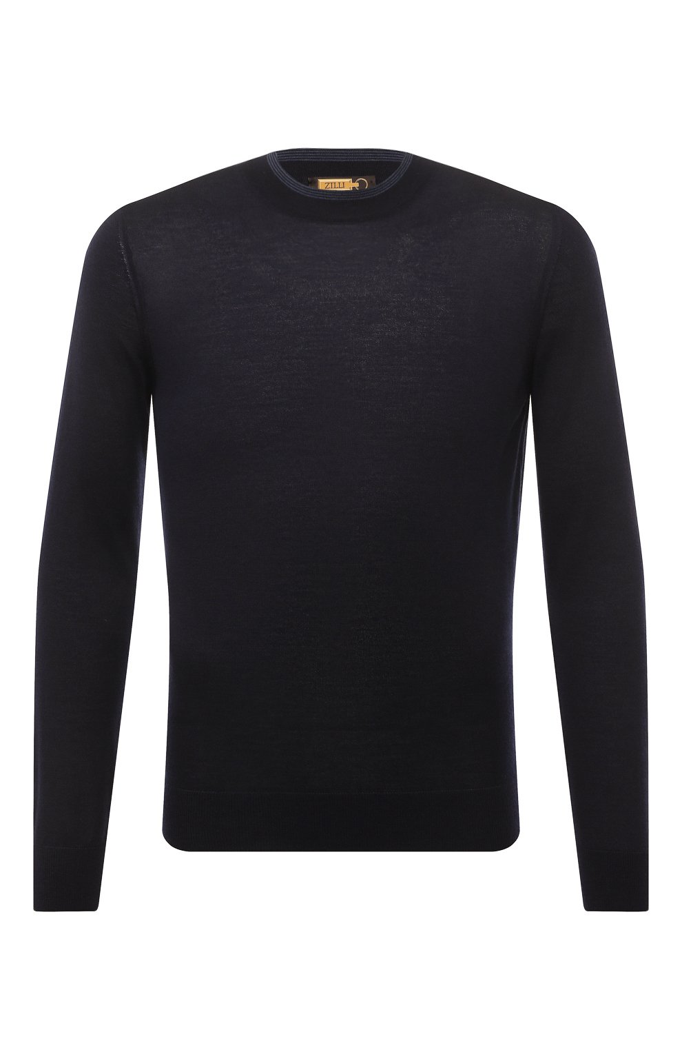 Джемпер из кашемира и шелка ZILLI темно-синего цвета по цене 104500 руб., арт. KHM001M0330VBJ000, фото 1 Джемпер из кашемира и шелка ZILLI, арт. KHM001M0330VBJ000, фото 1