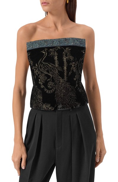 Топ-корсет из вискозы и шелка GIORGIO ARMANI, арт. GW001884/TE15473, фото 3