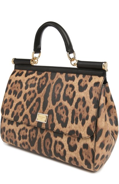 Сумка sicily large с леопардовым принтом DOLCE & GABBANA, арт. 0116/BB6015/A7158, фото 3