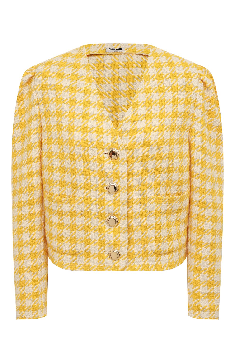 Жакет из шерсти и хлопка MIU MIU, арт. MH1708-GRV-F0010, фото 1