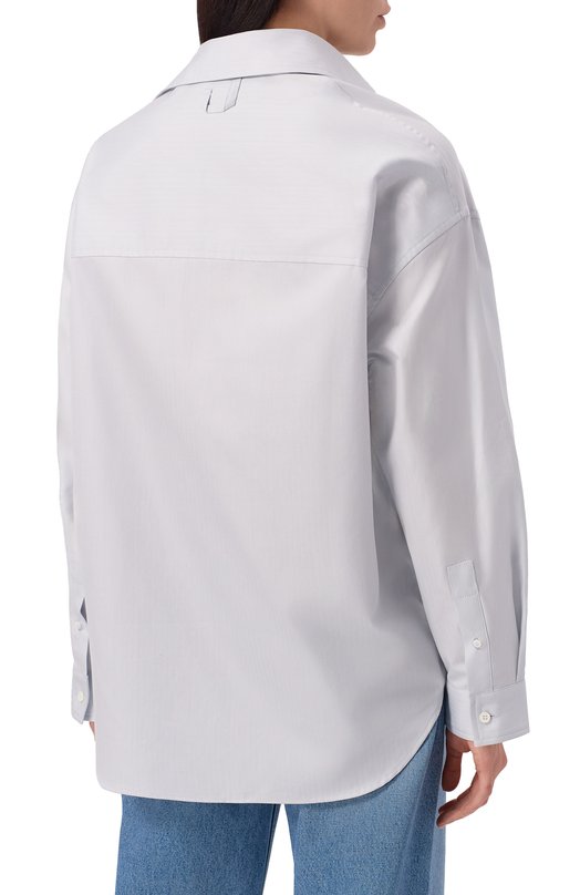 Хлопковая рубашка Jacquemus 25E251SH086/1726 Серый  25E251SH086/1726 Фото 4