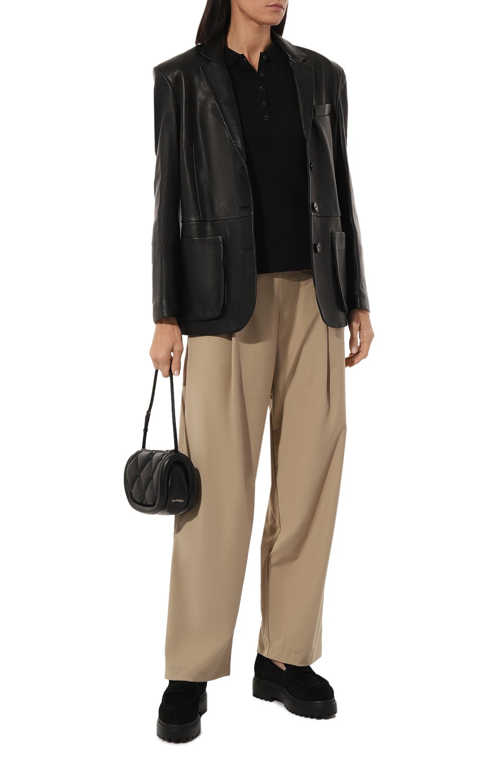 Хлопковое поло BOSS черного цвета по цене 9950 руб., арт. 50490960, фото 2 Хлопковое поло BOSS, арт. 50490960, фото 2