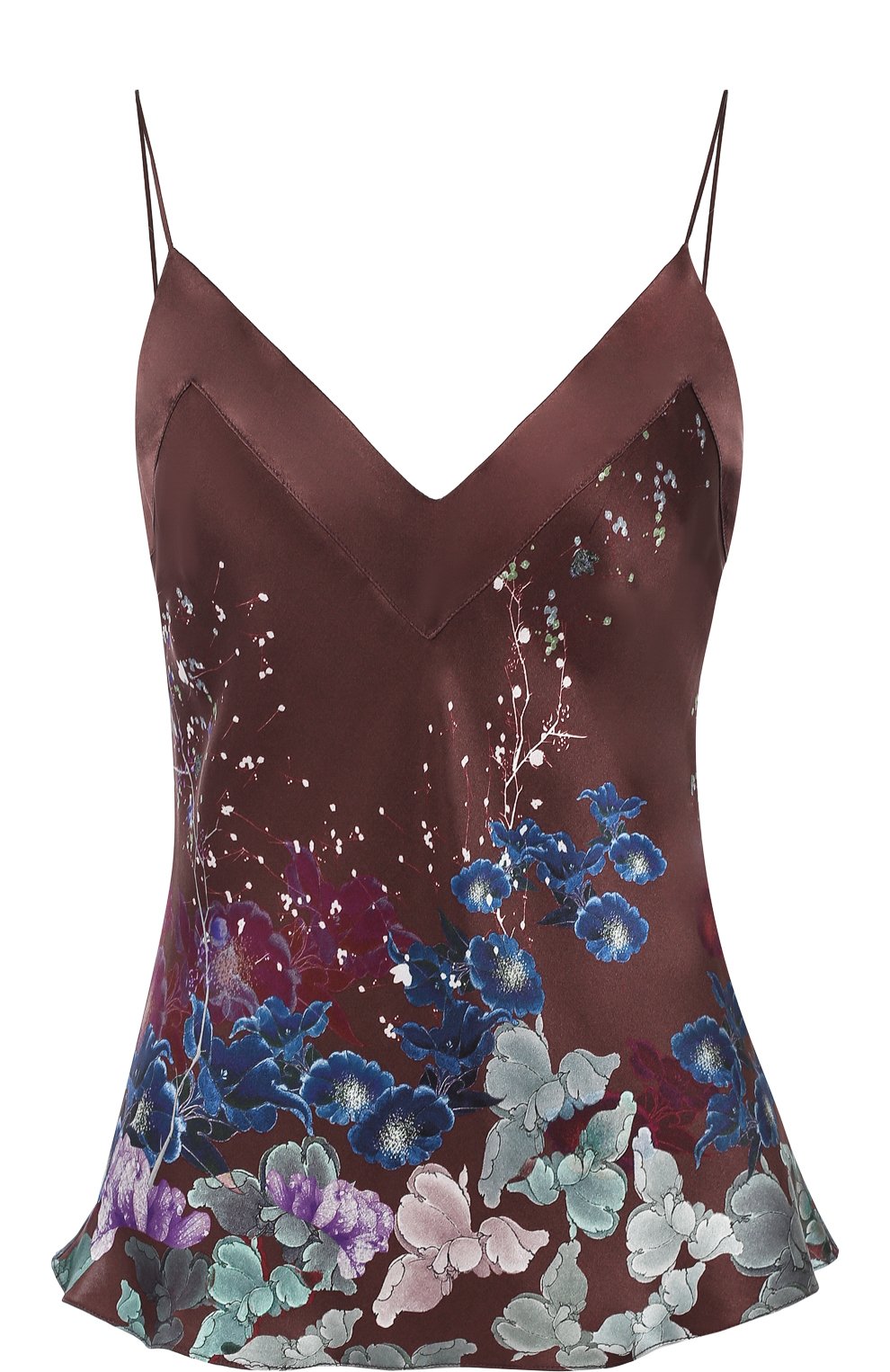 Шелковый топ на бретельках с принтом MENG, арт. LW-9-CH-MLR, фото 1