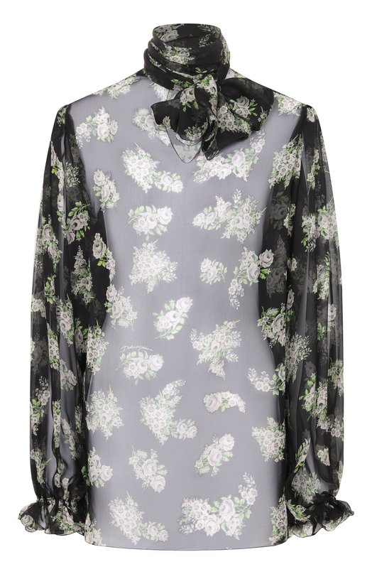 Шелковая блузка Dolce & Gabbana F7BW1T/IS120 Чёрный F7BW1T/IS120