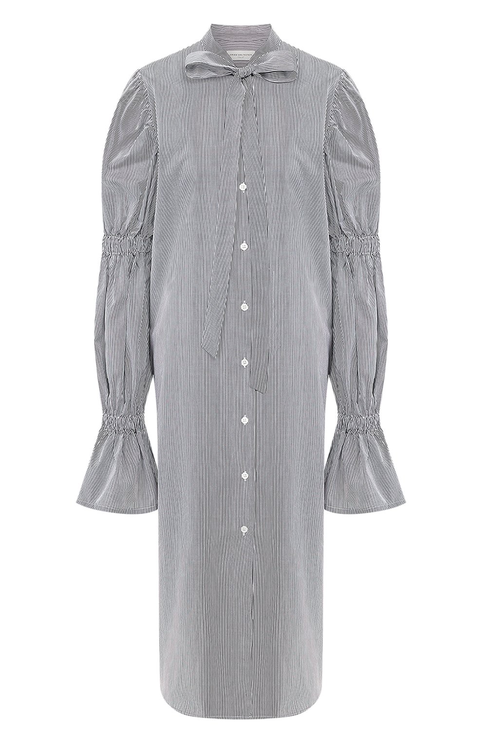Хлопковое платье DRIES VAN NOTEN серого цвета по цене 59950 руб., арт. 201-31080-9060, фото 1 Хлопковое платье DRIES VAN NOTEN, арт. 201-31080-9060, фото 1