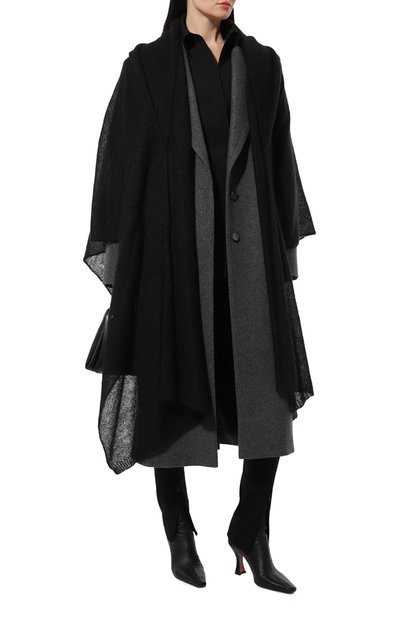 Шерстяная накидка FREEAGE черного цвета по цене 35000 руб., арт. W22.SC003.5080.900, фото 2 Шерстяная накидка FREEAGE, арт. W22.SC003.5080.900, фото 2