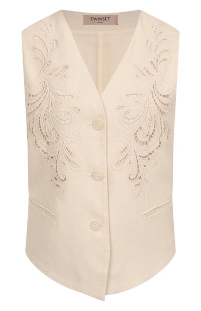 Женский жилет изо льна и вискозы TWINSET, арт. 251TP2161