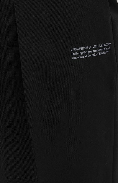 Брюки OFF-WHITE черного цвета по цене 63150 руб., арт. 0WCA129S21FAB001, фото 5 Брюки OFF-WHITE, арт. 0WCA129S21FAB001, фото 5