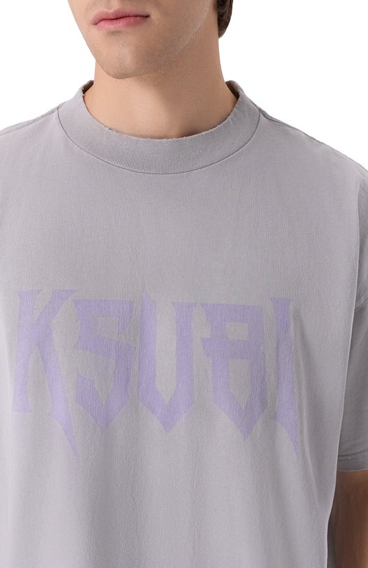Хлопковая футболка Ksubi MFA25TE007 Серый  MFA25TE007 Фото 5